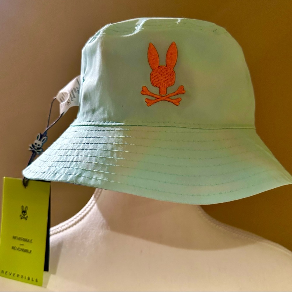 Colorful Bucket Hat with Pyscho Bunny Embroidered Logo - Picture 4 of 8